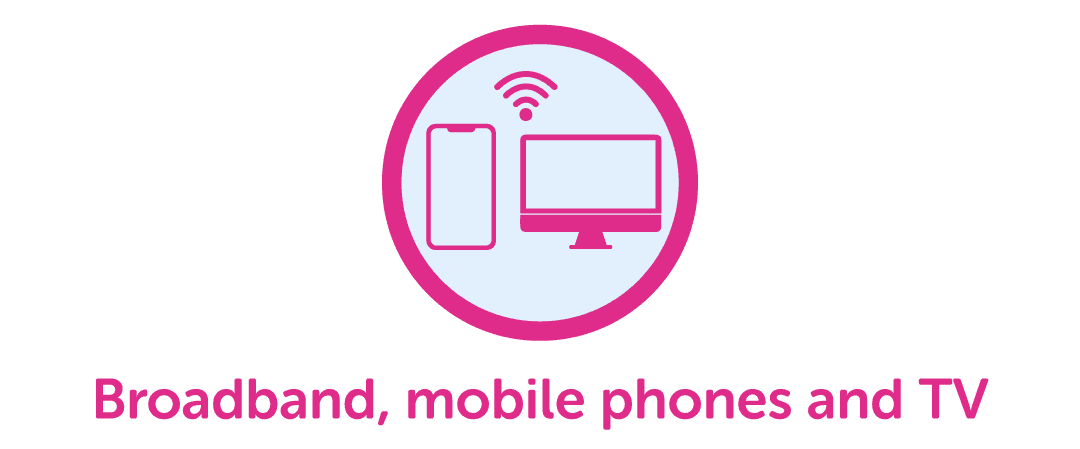 Icon of a mobile phone and TV