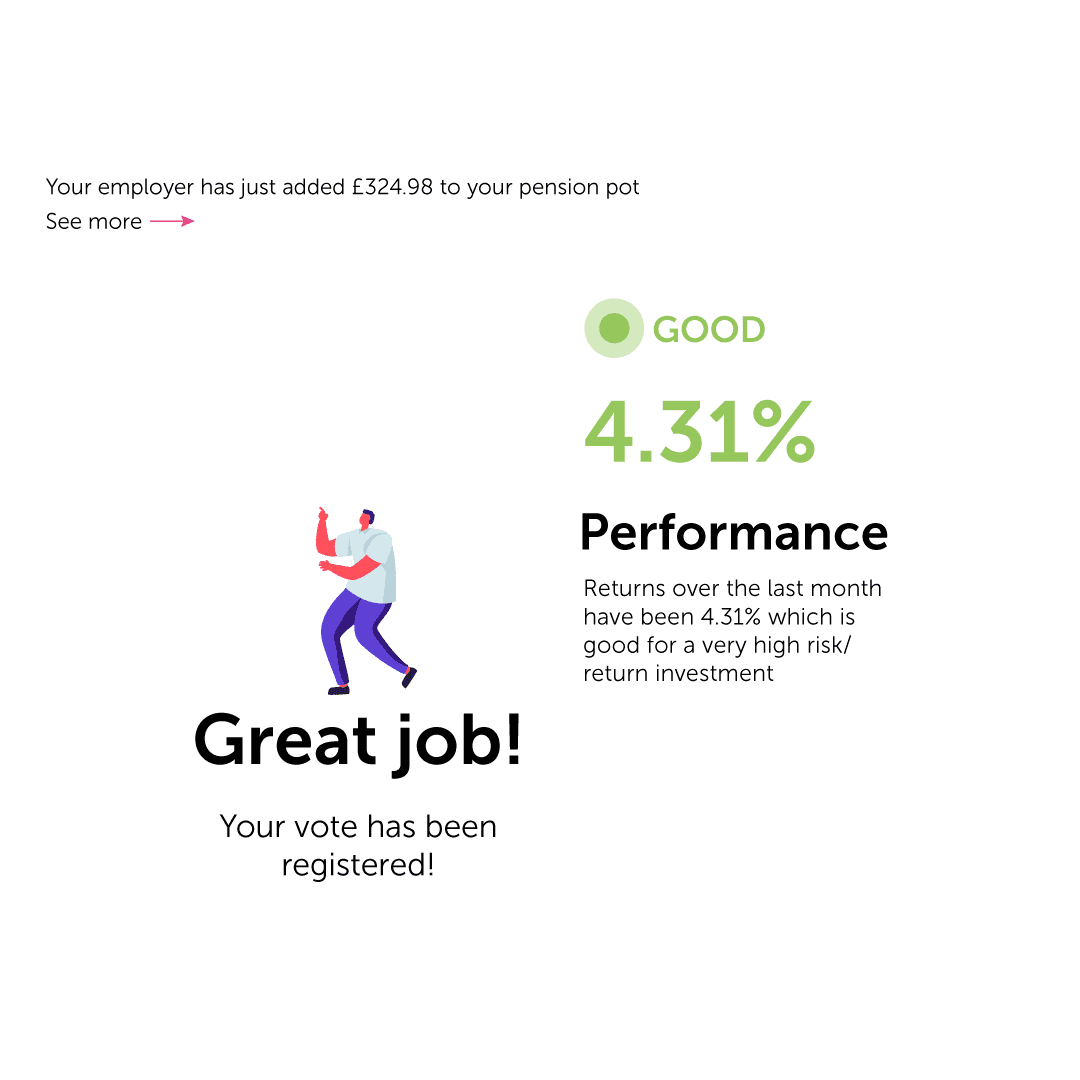 Icons on Great Job and performance