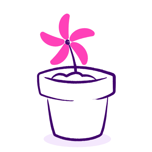 Illustration of a flower pot