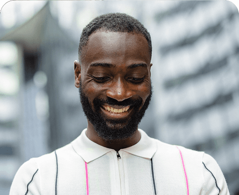 young man laughing